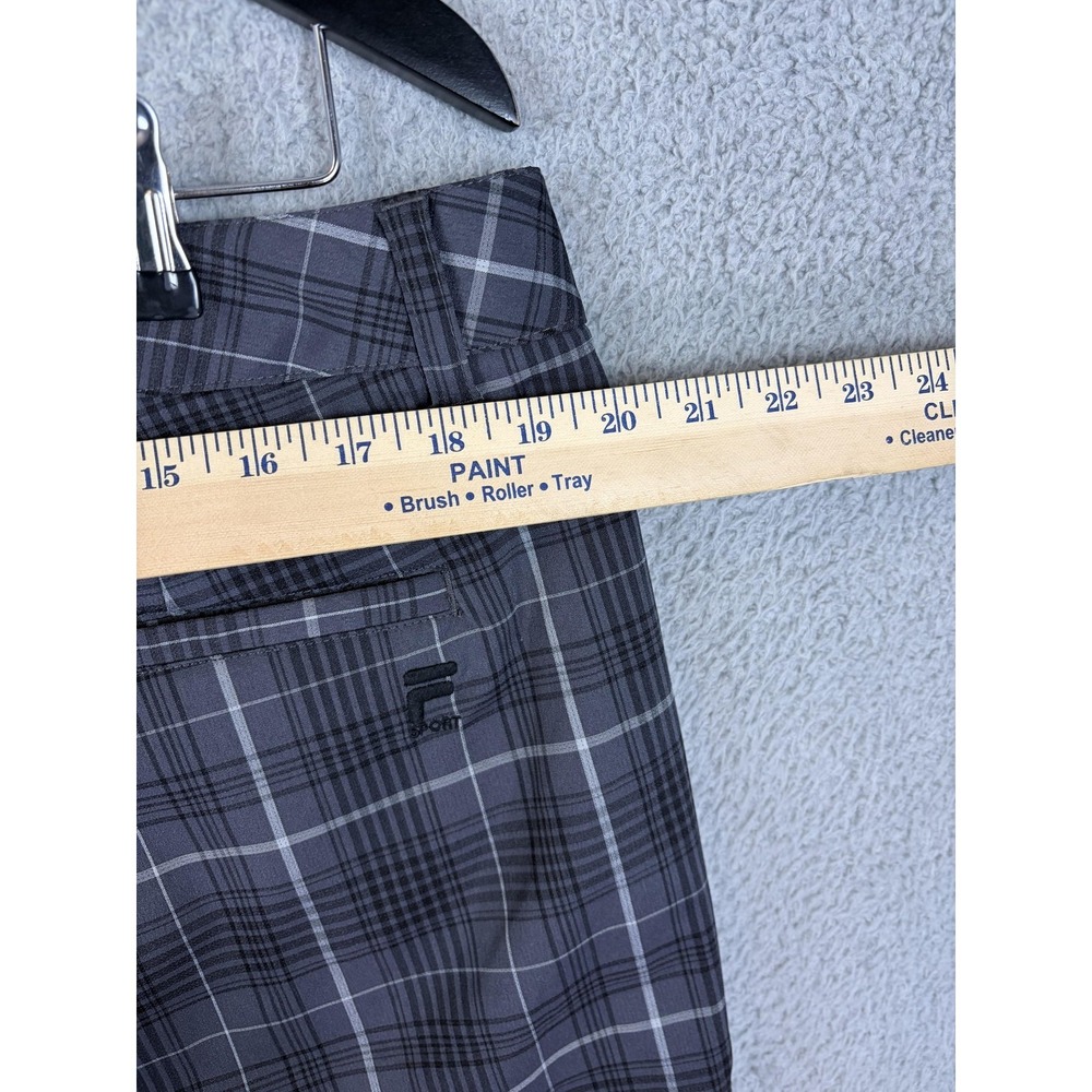FILA Sport Golf Shorts Mens 36 Gray Plaid Microfiber Stretch 11 Inseam Men New - Picture 4 of 10